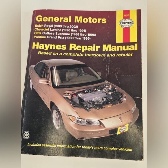 Haynes - General Motors Repair Manual For 1988 Thru 1999 #38010 Paperback Book - Picture 1 of 2